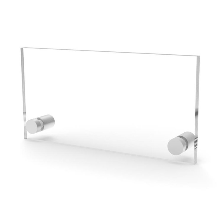 Fixturedisplays® Clear Sign Name Holder Plexiglass 3X6 6X3 Wallmount